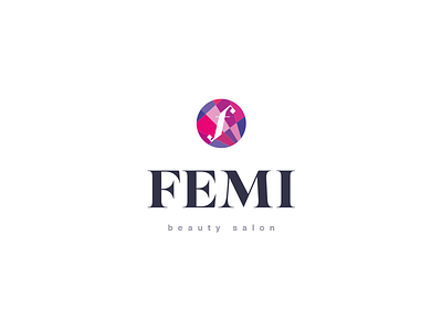 FEMI Logo beauty salon branding f logo