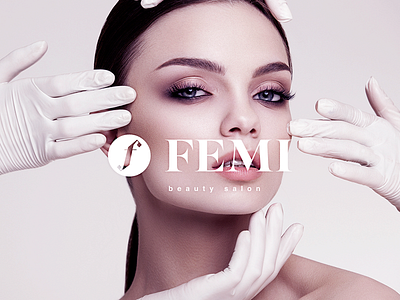 FEMI Logo beauty salon branding f logo