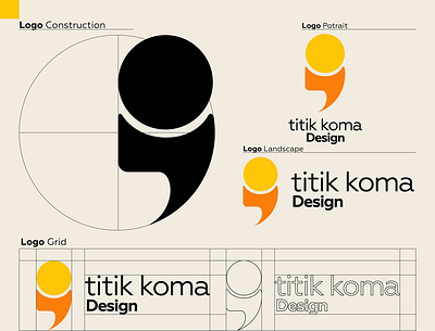 Titik Koma Logo art branding design flat illustration illustrator lettering logo typography vector