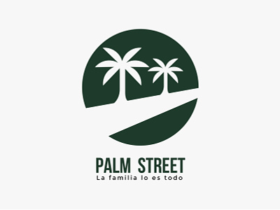 PALM STREET art branding design flat icon lettering logo minimal typography vector