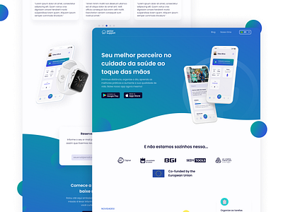 Landing Page Senior Support app design landing page light mode mobile mockup site ui web web site