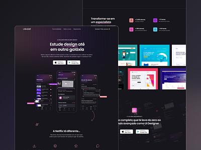 uiBoost Landing Page dark mode dark theme design illustration landing page site ui uiboost web web site