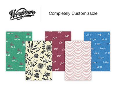 Completely Customizable branding logo texture tissue paper typography