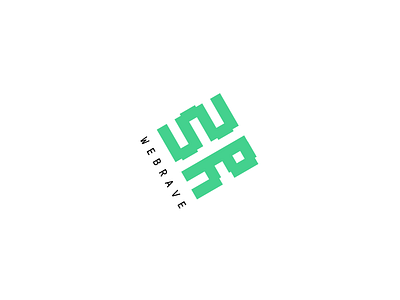 Logo branding green logo minimal studio technology webdesign