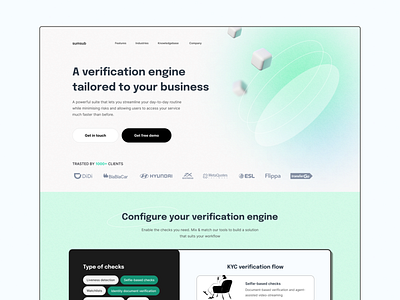 Homepage concept for a product company concept design minimal ui visual web design