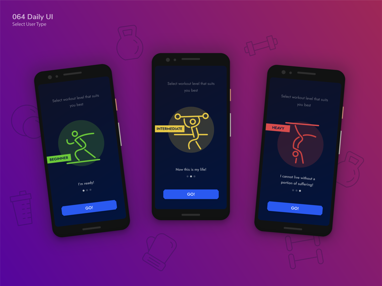 064 Daily UI Select User Type by Oleksandra Shmidtke on Dribbble