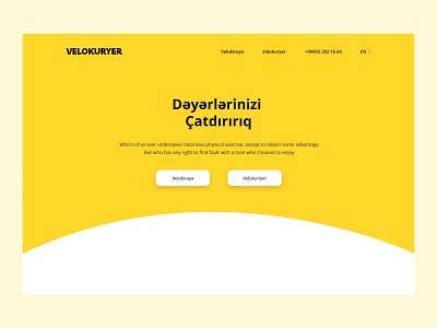 Velokuryer - Landing Page