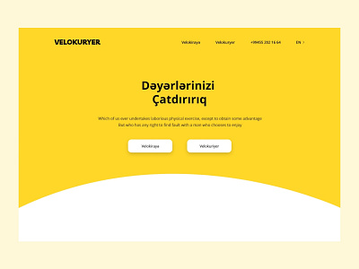 Velokuryer - Landing Page