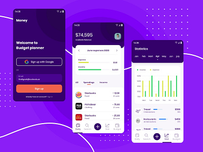 Money - Budget Planner App consept design