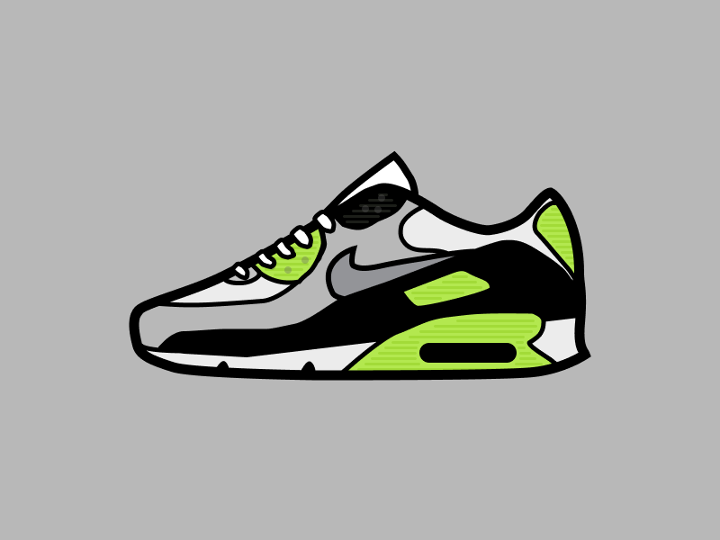 Nike Air Max 90 Volt Sneakers by Daeng 