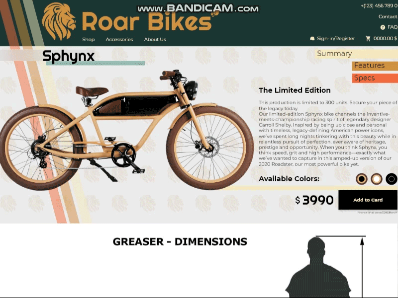 Roar Bikes(Prototype) prototype xd ui prototype xd ui