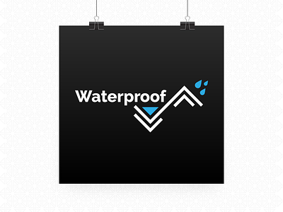 Waterproof Logo branding design flat graphicdesign illustrator logo logo design logodesign logos minimal typography vector