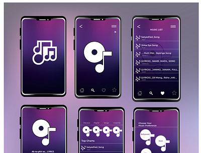 Music App Interface Design interface design mobile app mobile ui modern music music app interface design music app interface design