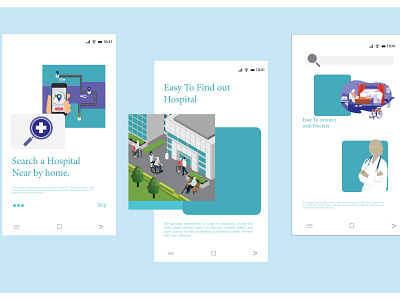 Finding Hospital search app design design app hospital hospitality searching searching hospital ui virus