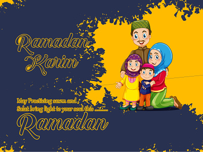 Ramadan Kareem wishing post 3d colorful design design graphic design illustration logo praying ramadan kareen religion ui vector wishing ramadan yollow design