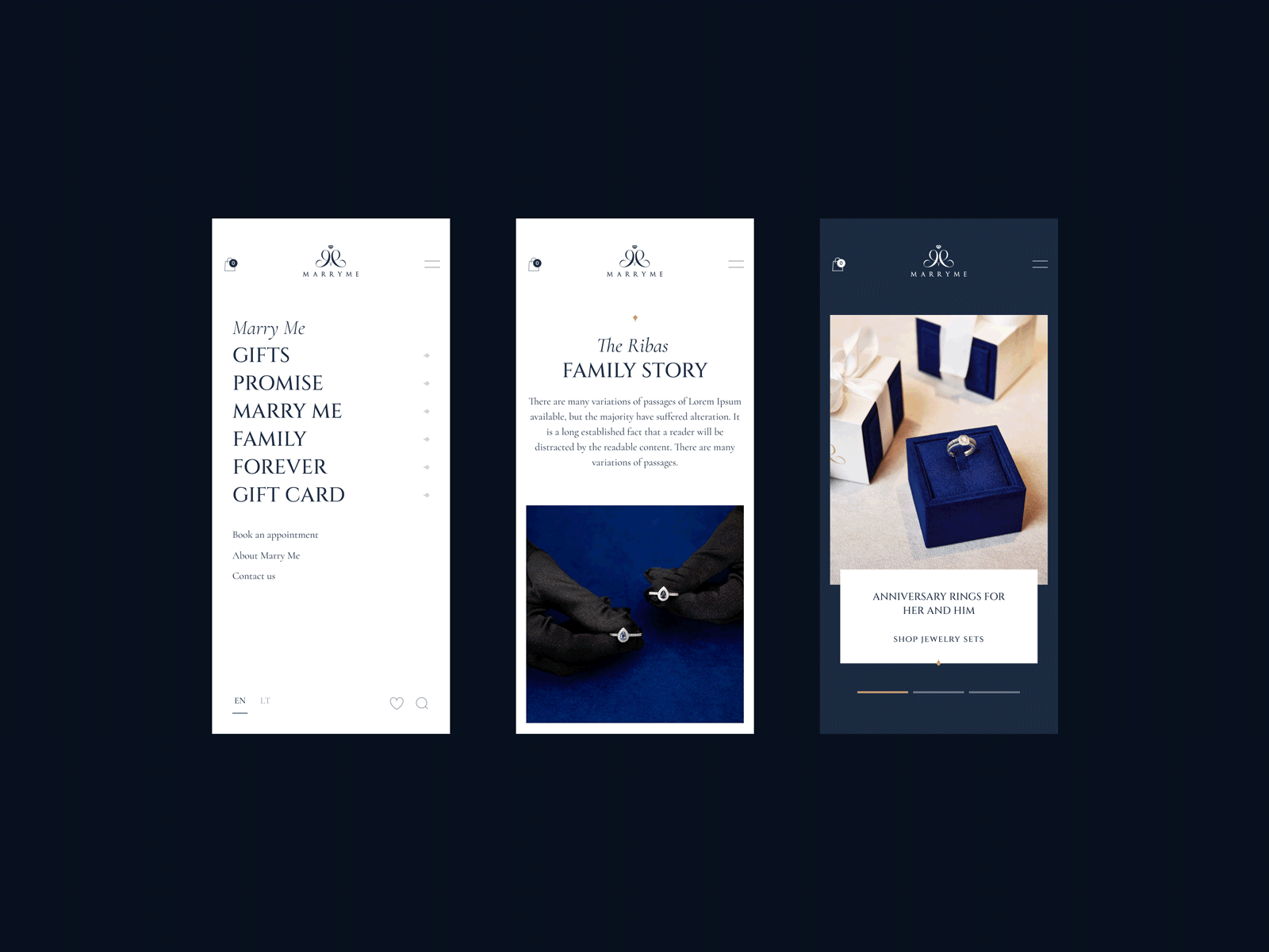 Marry Me by Ribas | Website design ui