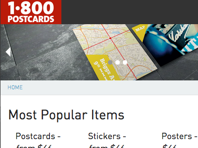 1800postcards.com Redesign css3 html5 responsive design