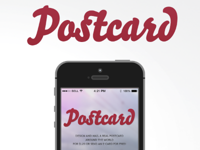 Postcard.com Mobile App branding ios ios7 mobile photoshop