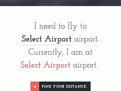 Flight Distance Calculator App - In Dev css3 flight form html5 logo design web design