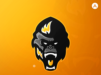 Gorilla Mascot Logo angry bold branding clean deadly esports esports logo esports mascot gaming gaming logos gaming mascot logo gorilla logo illustraion logo design mascot mascot design orange simple sports branding sports logo