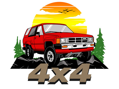 4x4 Tshirt illustration