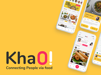 Khao App branding design graphic design product graphics ui ux