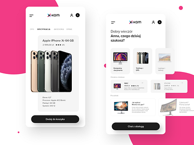 Ecommerce concept mobile app