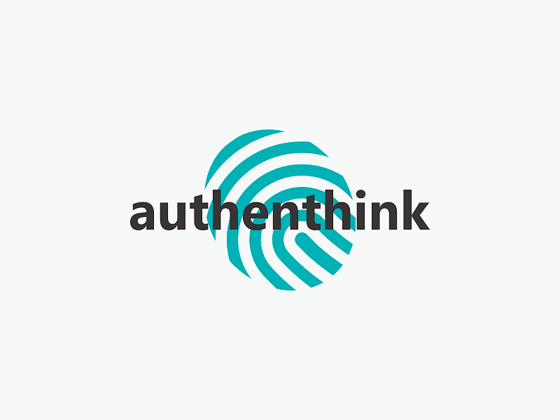 Authenthink publicity branding agency agency creative thinking advertising logo design icon minimalist authentic