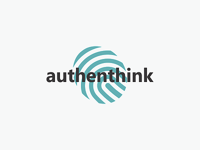 Authenthink advertising agency authentic branding agency creative design icon logo minimalist publicity thinking