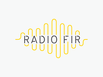 Radio Fir logo minimalist music radio sound thread wave wire