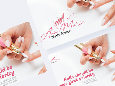 Anna Maria - Nails Artist branding logo print