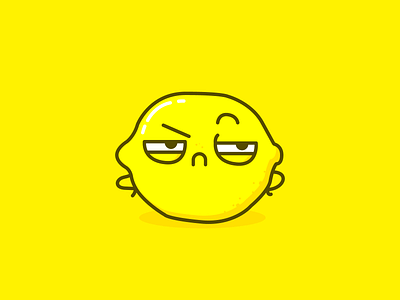 Sour Lemon citrus cute design fruit illustration lemon mad pastanick suspicious vector