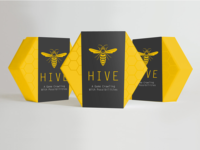 Hive Packaging Concept bee board game branding concept design game hexagon hive honeycomb package packaging quick