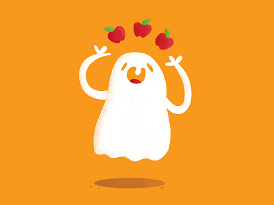 How Bout Dem Apples apples cute design doodle ghost halloween illustration inktober2020 vectober2020 vector