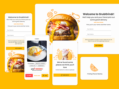 GrubGrindr design food grindr mobile ui ux web