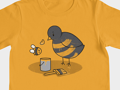 A BIrd and a Bee bee bird love paint playoff shirt threadless tshirt