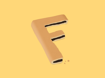 F is for Fig Newton 36daysoftype f fignewton letter typography
