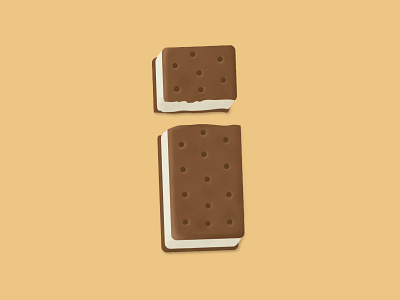 I is for Ice-cream Sandwich 36daysoftype food i ice cream letter typography