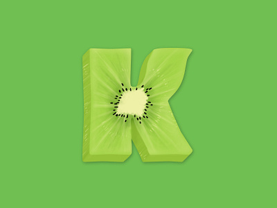 K is for Kiwi 36daysoftype fruit k kiwi typography