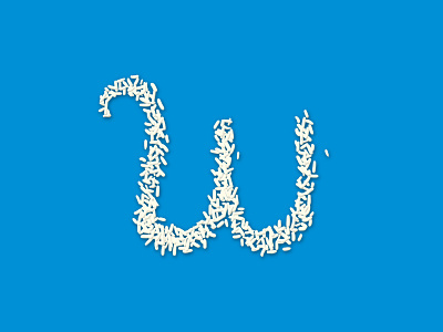 W is for White Rice 36daysoftype letter typography w