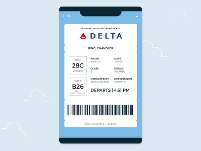 delta airline ticket template
