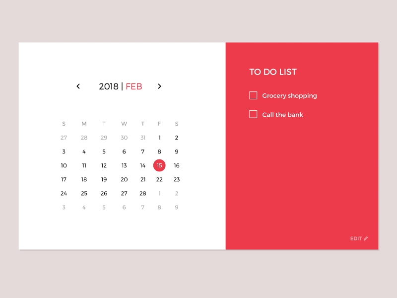 Daily UI | 038 animated calendar dailyui dailyui 038 dailyui challenge design gif to do list ui