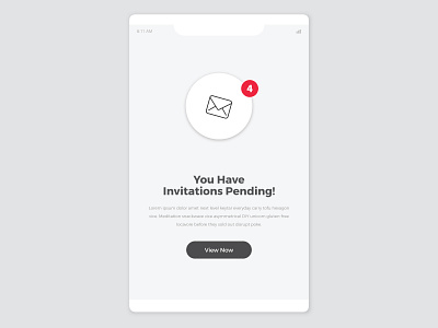 Daily UI | 078 daily ui challenge dailyui dailyui 078 design email invitation notification pending ui