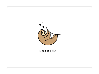 Daily UI | 076 daily ui challenge dailyui dailyui 076 design illustration loading loading page sleeping sloth ui web