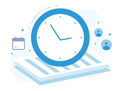 Timesheet Email Illustrations clock design email email banner form gocanvas illustration time timesheet vector
