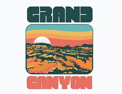 Grand Canyon design flat graphics icon illustration illustrator t shirt design