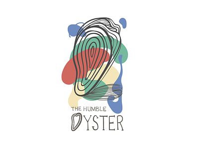 Food Series: The Humble Oyster design art flat font design food food art graphicdesign graphics illustration minimal poster simple color scheme simple design typography vector