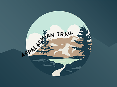 Trail Series: Appalachian design design art font design graphics illustration landscape illustration modern design mountains outdoor advertising outdoor badge typography