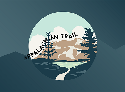 Trail Series: Appalachian design design art font design graphics illustration landscape illustration modern design mountains outdoor advertising outdoor badge typography
