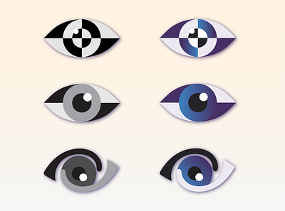 Eye-con Set abstract design abstract eye brand identity design eyes eyewear graphicdesign graphics icon set iconography illustration illustrator modern design